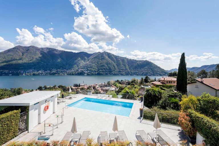 Hotel Asnigo – piscina exterioara sezoniera cu vedere panoramica la Lacul Como si muntii Alpilor, Cernobbio
