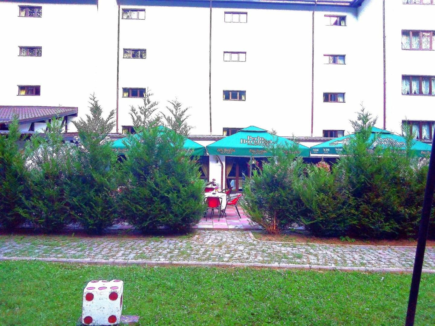 Hotel Hart Predeal – clădirea hotelului și grădina Hotel Hart Predeal – clădirea hotelului și grădina