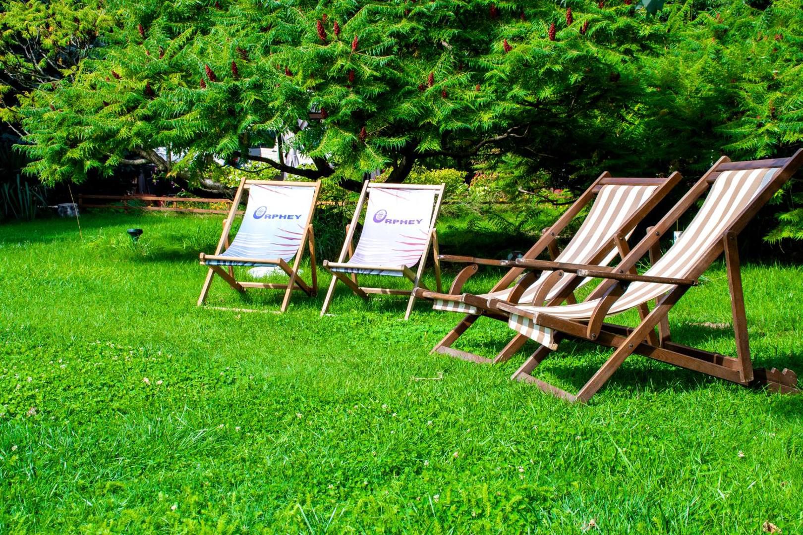 Șezlonguri în grădină, Hotel Orphey Bansko Șezlonguri în grădină, Hotel Orphey Bansko