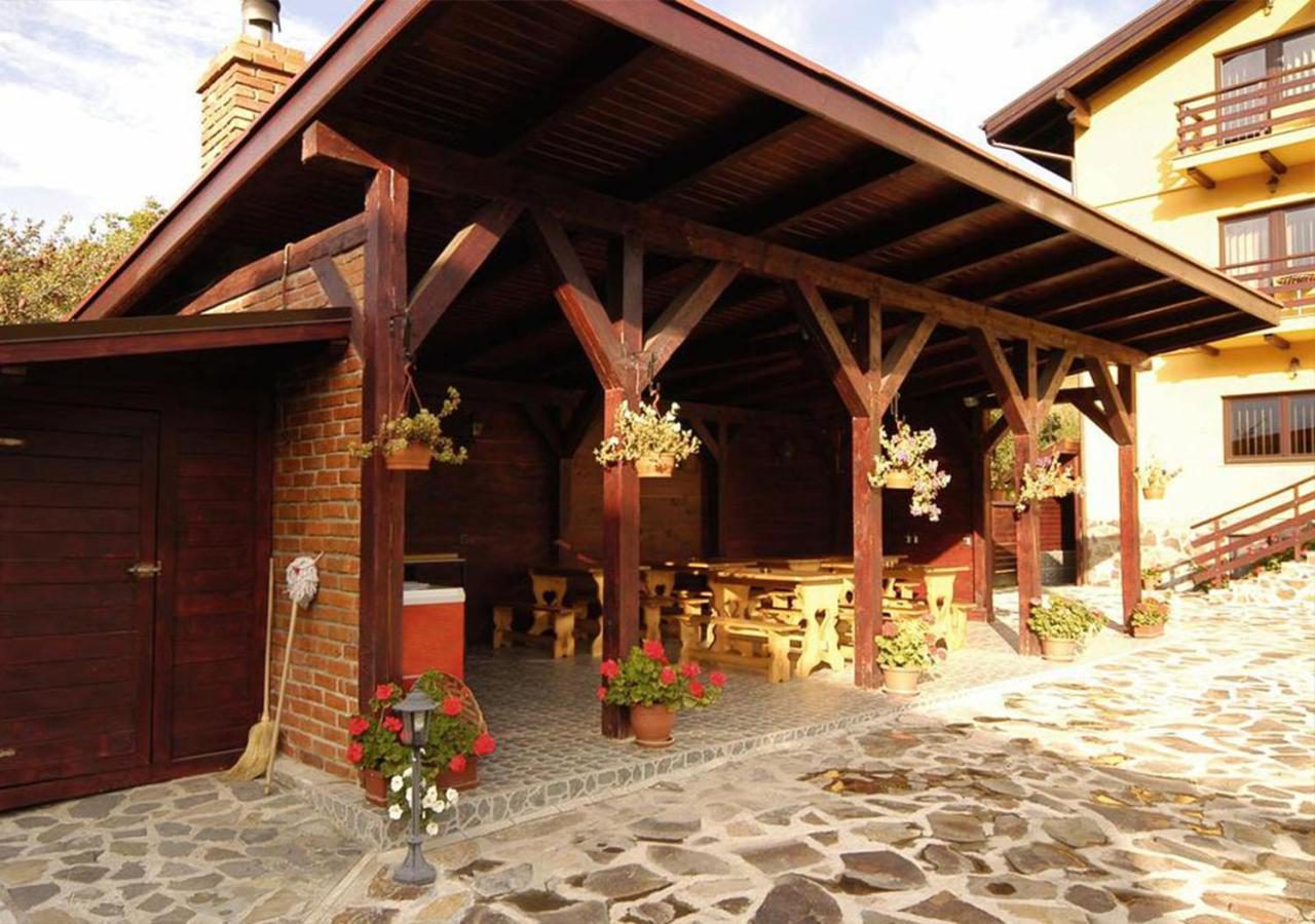 Casa Dracula by ProLex – foișorul acoperit cu mese de lemn și grătar Casa Dracula by ProLex – foișorul acoperit cu mese de lemn și grătar